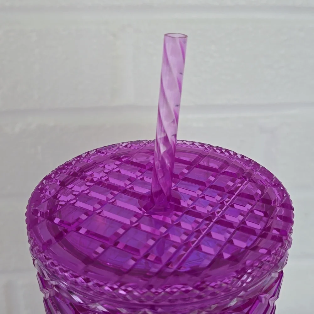 NEW 2023 Starbucks Jeweled Taffy Iridescent Pink Purple Tumbler 24oz Venti Cup